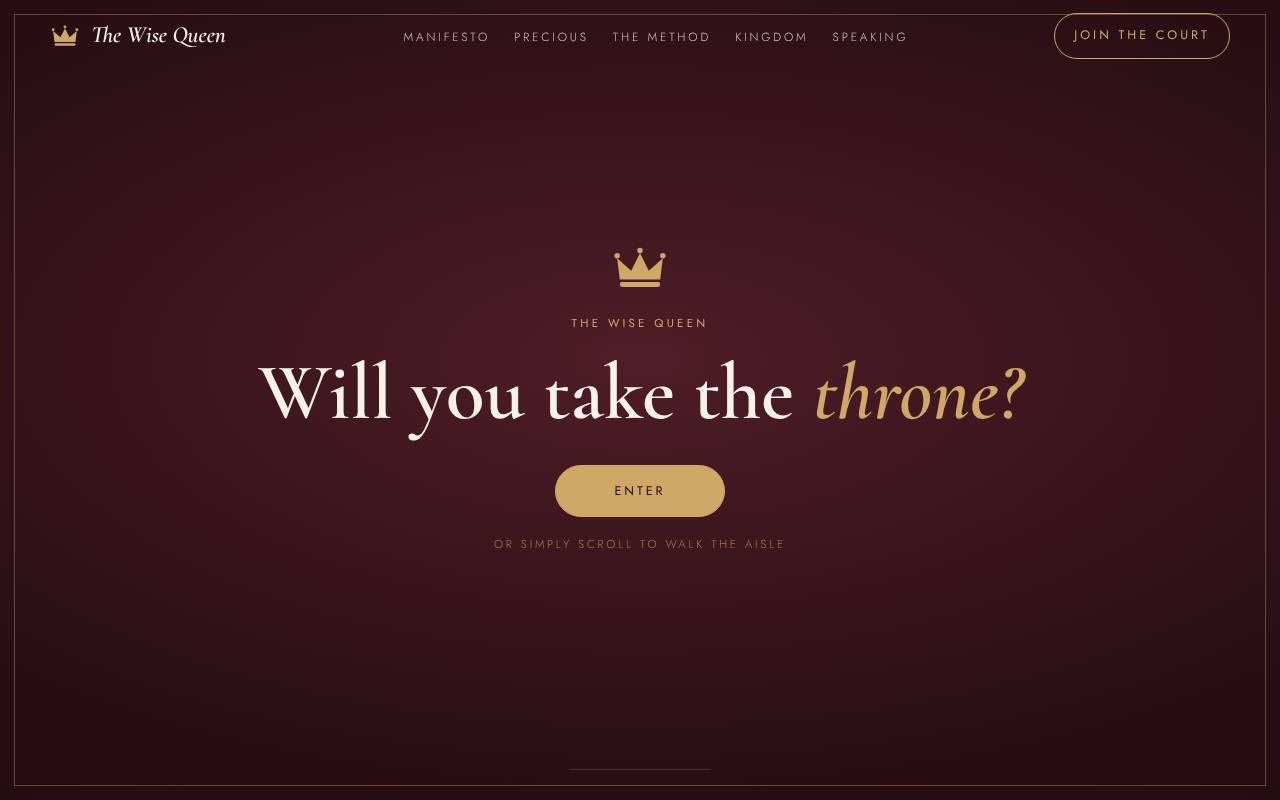 The Wise Queen website, home page